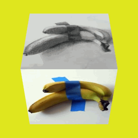 Dessin et peinture - vidéo 3145: Comment dessiner des bananes en 3D ? - Crayon graphite et fusain.