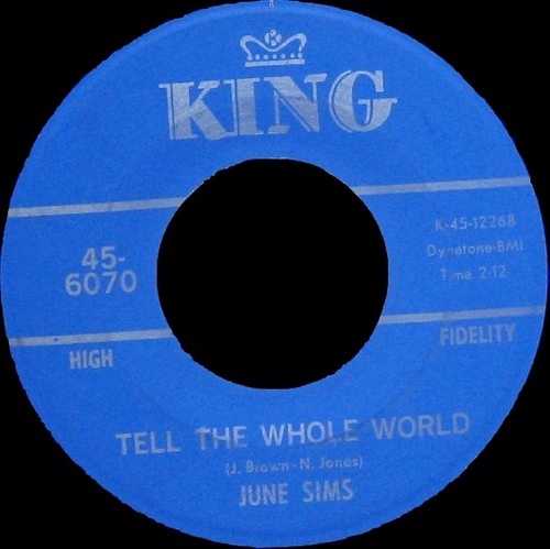 1967 June Sims : Single SP King Records 45-6070 [ US ]