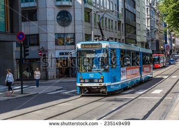 stock-photo-oslo-norway-july-modern-blue-city-tram-in-oslo-norway-on-july-235149499