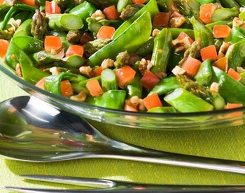 salade asperge et pois gourmand
