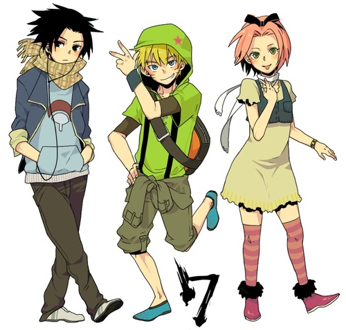 Sasuke, Naruto et Sakura