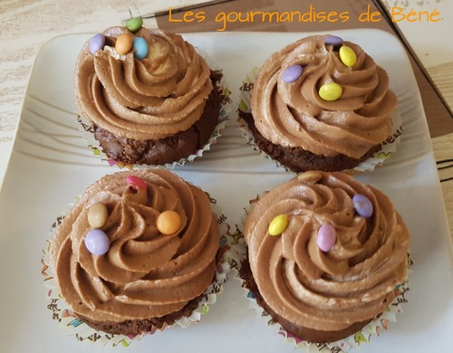 Cupcake chocolat/smarties