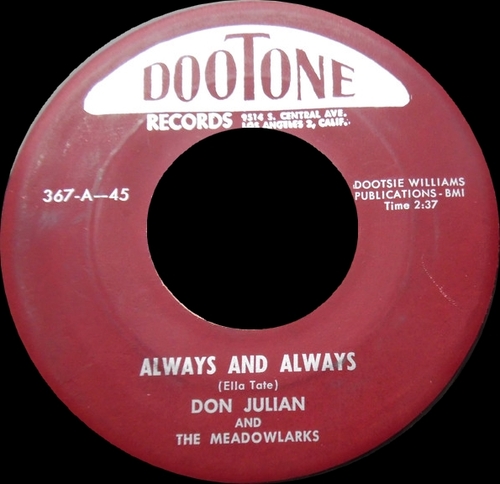 Don Julian & The Meadowlarks : CD " The Booglay 1954-1965 " SB Records DP 93 [ FR ]