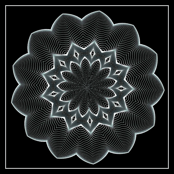 Mandalas de sinedot fond noir