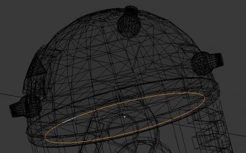 Sélection le cercle à la base de la tête