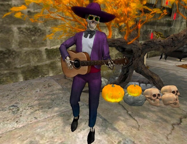 Squelette Guitariste