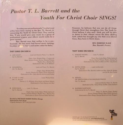 Pastor T.L. Barrett & The Youth For Christ Choir : Album " Like A Ship [ Without A Sail ] " Mt. Zion Records MZGP 8126 [ US ]