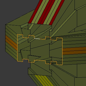 Forme extrudée pour faire le corps du vaisseau