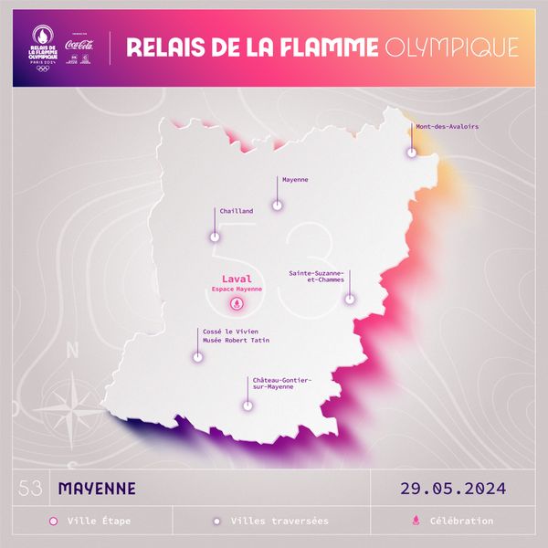 En Mayenne, le relais de la flamme olympique débutera à Château-Gontier -  France Bleu