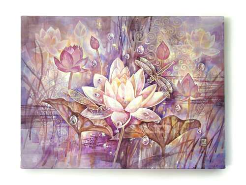 Les lotus en peinture