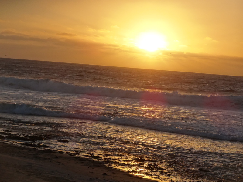 Coucher de soleil sur la plage à Kalbarri