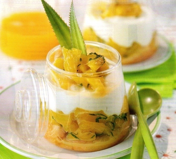 plats froids pour journees chaudes - photo verrine a l'ananas a la cardamome