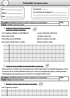 Evaluations de grammaire 