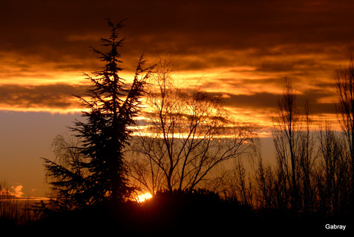 Vieille-Toulouse : coucher du soleil ...