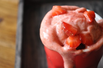 Sorbet rhubarbe-fraise