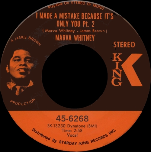 Marva Whitney : Single SP King Records 45-6268 [ US ]