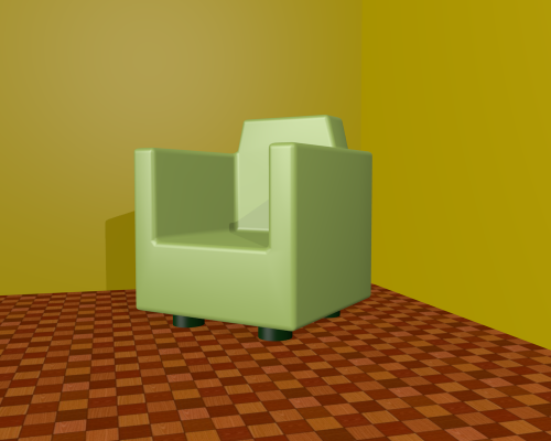 Le fauteuil avec des pattes