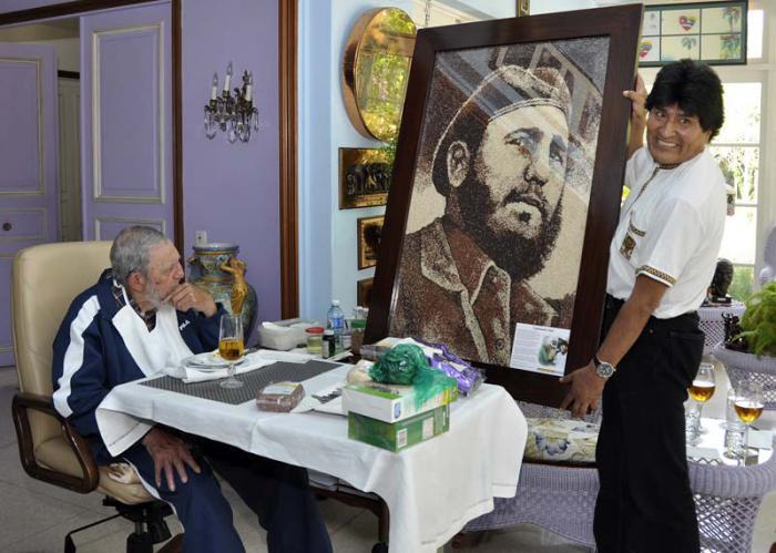 Evo Morales et Nicola Maduro ont rendu visite à Fidel Castro pour son anniversaire