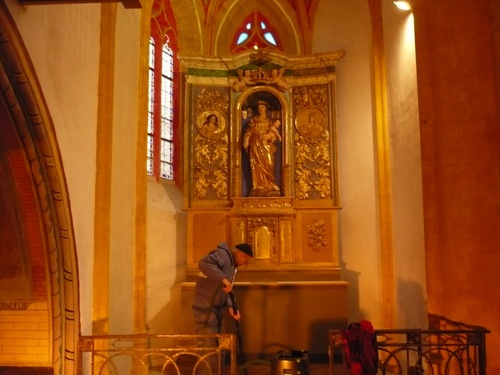 Retour du retable du Rosaire