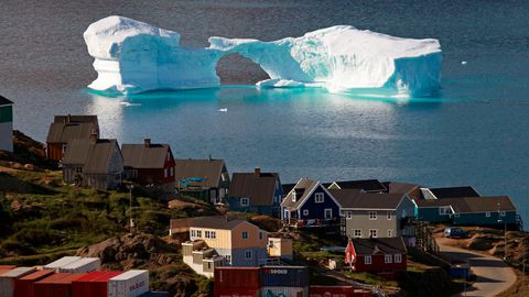 Un iceberg près de la ville de Kulusk, au Groenland (illustration).