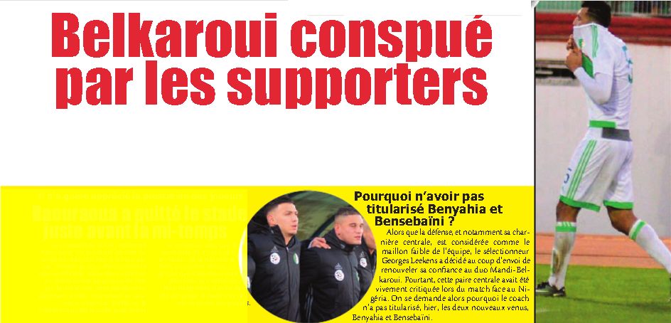 Samedi 7.1.2017 à Blida Amical préparation CAN EN-Mauritanie 3-1