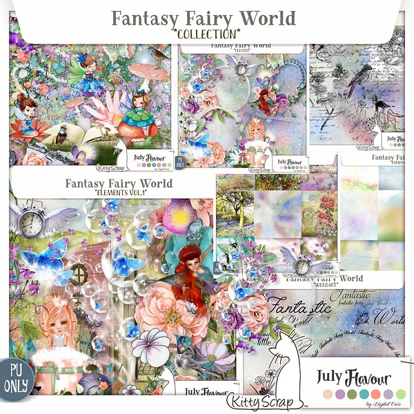 COLLECTION fantasy fairy world de kittyscrap