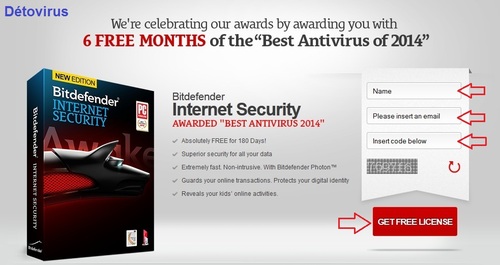 Bitdefender Internet Security 2014 - Licence 6 mois gratuits