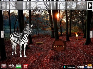 Jouer à Autumn zebra forest escape