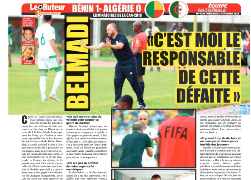 Mardi 16.10.2018 à Cotonou Q.CAN Retour Bénin-EN 1-0