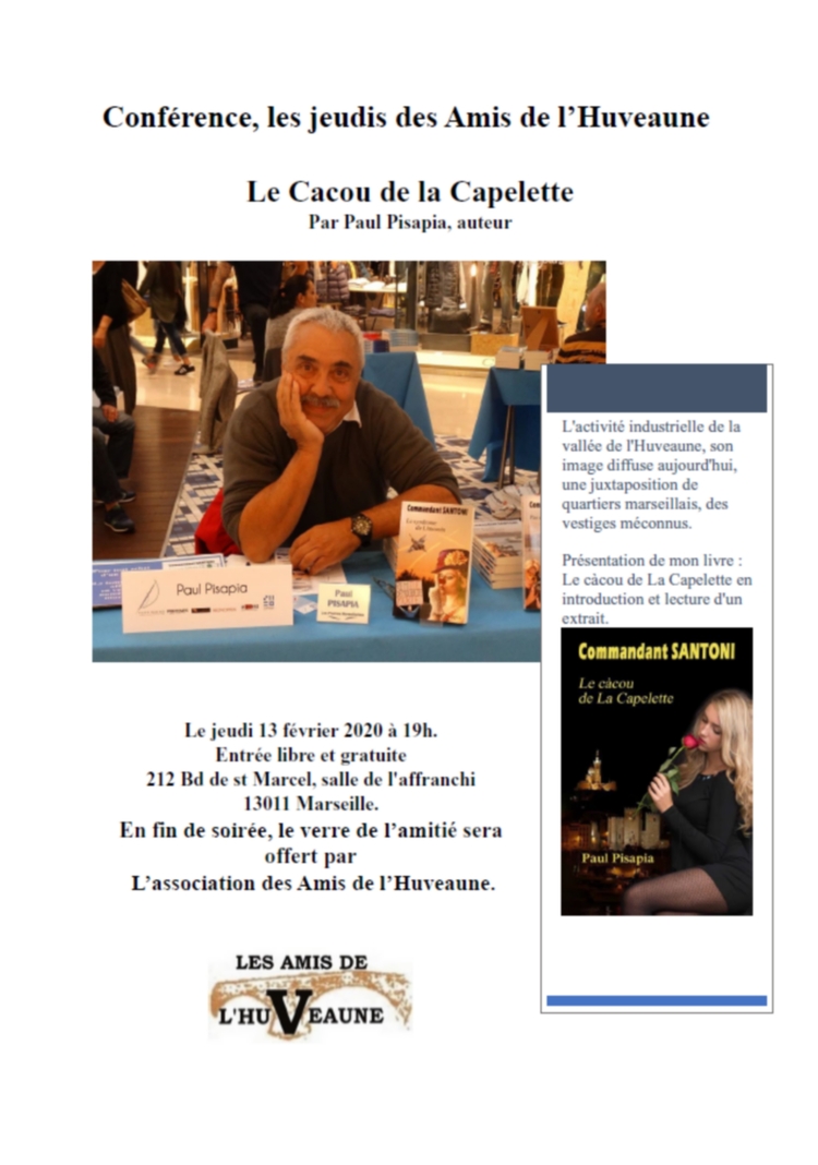 Les jeudis des Amis de l'Huveaune, conférence de Paul Pisapia