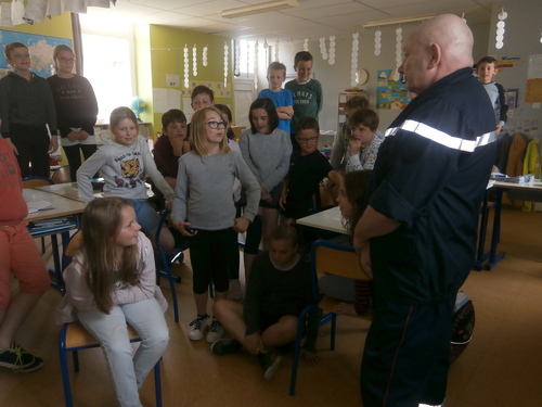 La visite des pompiers