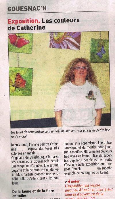 Blog de cathycolor : Artiste mal-voyante, Exposition de peinture en Bretagne, août 2013, des nouvelles