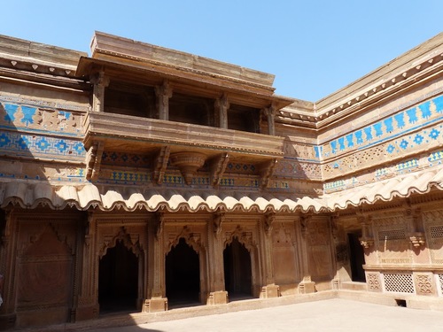 Le palais Man Mandir de Gwalior; l'ntérieur du fort; suite.