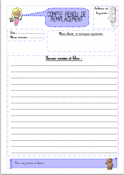 Compte-rendu de remplacement d'une journ&eacute;e