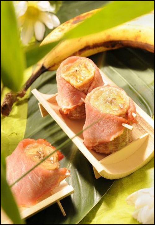 Bananes au bacon