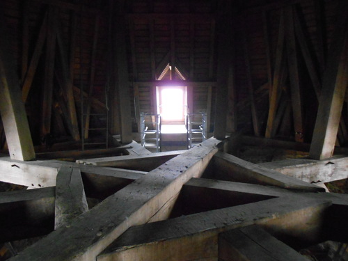 intérieur du Beffroi de Thuin - dans les toits