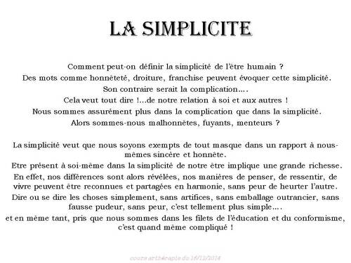 La simplicité