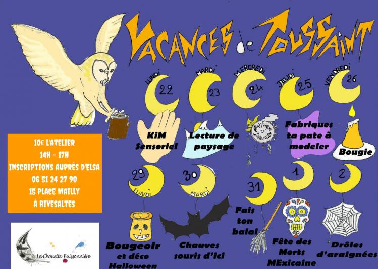 Les ateliers des vacances de la Toussaint