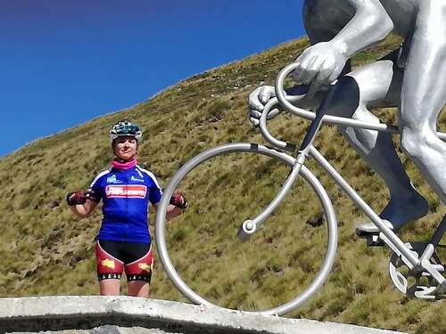 Stéphanie au sommet du TOURMALET …