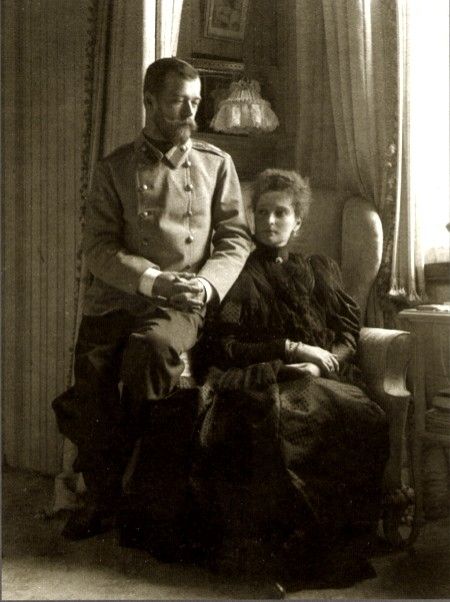 Nicholas and Alexandra early in their marriage.: 