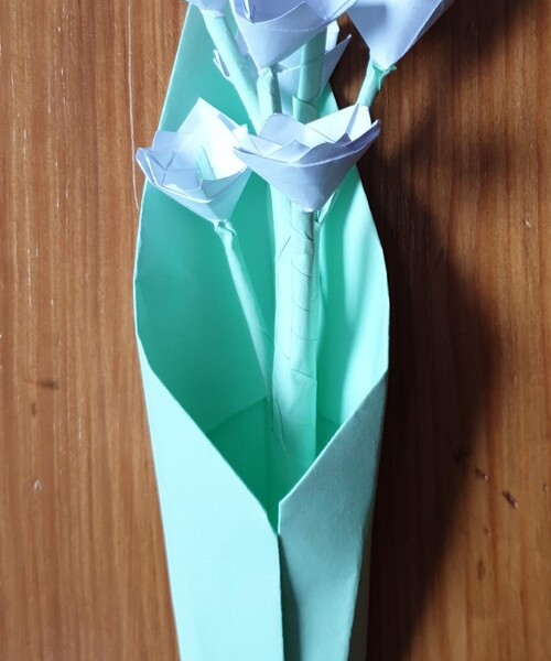 Brins de Muguet en origami par Morganne