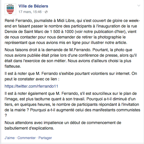 Prenant modèle sur Le Pen le champion de la provoc MENARD en remet une couche... mais il y a une justice pour les fascistes... 