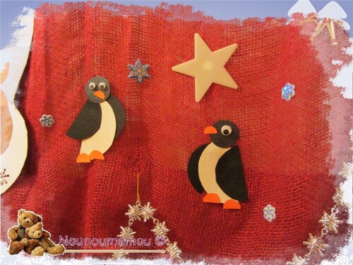 Pingouins, suite décor hiver