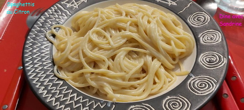 Des Spaghettis au Citron à l'Italienne ( sans viande)