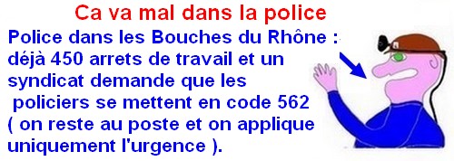 La police est en colère.