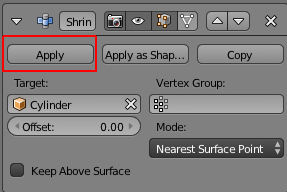 Cliquer sur le bouton Apply