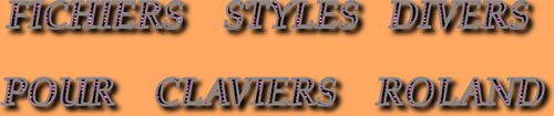  STYLES DIVERS CLAVIERS ROLAND SÉRIE29693