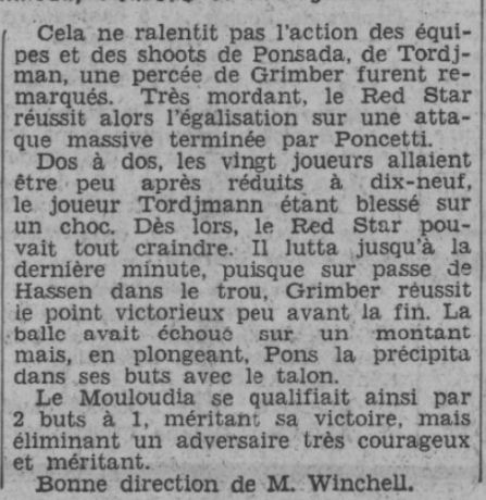 Dimanche 27.9.1936 au Municipal coupe AFN MCA-RSA 2-1