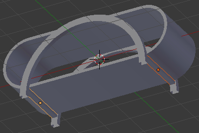 Les cubes étirés sont placés entre les pattes sous la table
