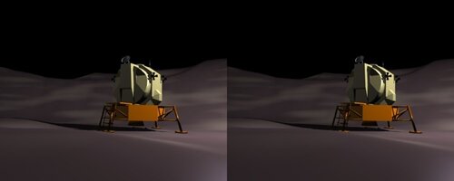 Ma version du module lunaire en vue stéréo